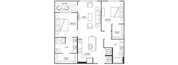 Platform Two Bedroom Floorplan - Lakeshore Limited