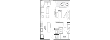 Platform One Bedroom Floorplan - Lincoln