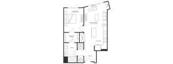 Channel House 1BR Floorplan - Mallard