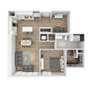 Percy Warner - Park Central 1BR Floorplan