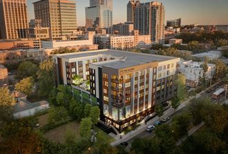 Acorn Raleigh Apartments exterior building rendering