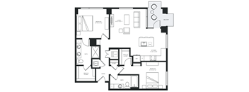 a blueprint of a floor plan of a house