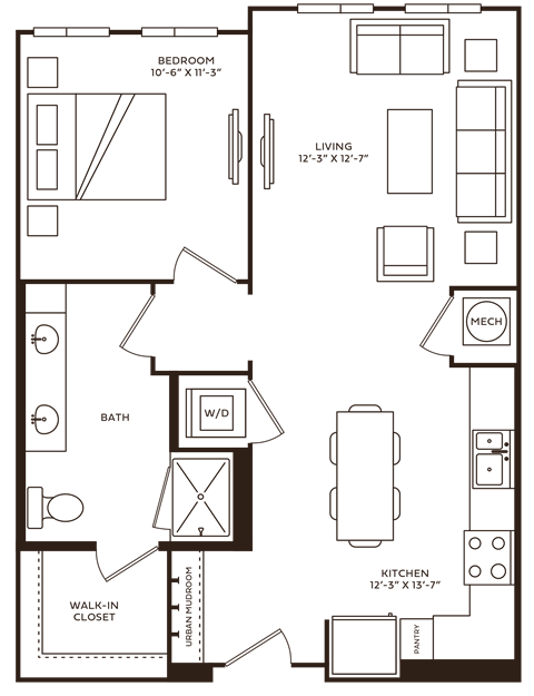 an illustration of a floor plan of a house with windows