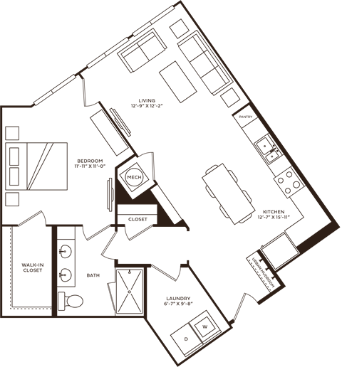 a diagram of a house with a projection screen on top of it