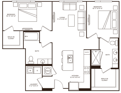 an illustration of a floor plan of a house