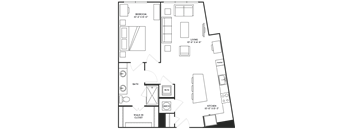 Platform One Bedroom Floorplan - Vermonter
