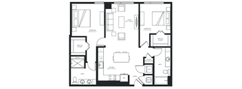 a blueprint of a floor plan of a house