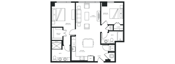 a blueprint of a floor plan of a house