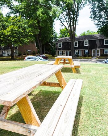 Picnic tables and grilling area