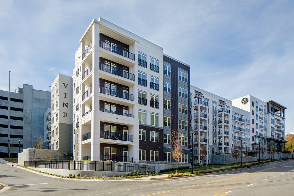 a new apartment building on a city street