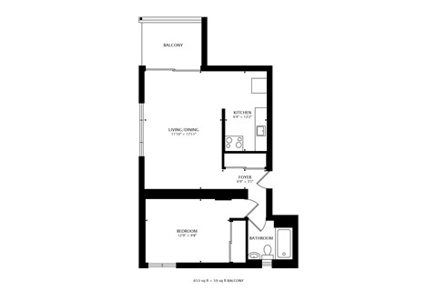 1828 28th Ave 1BR Plan