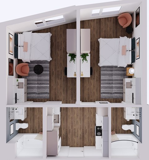 685 9th - 2 Split bed