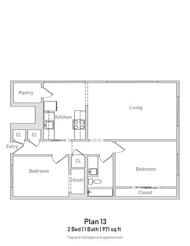 2 Bedroom - Large - Plan 13