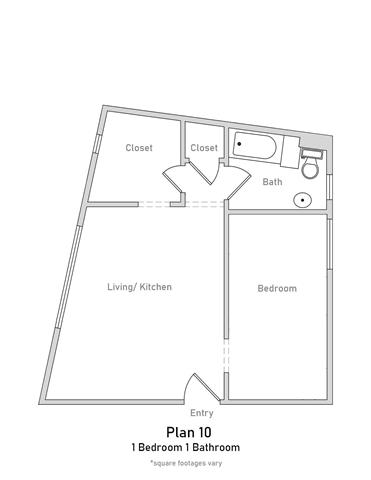 1 Bedroom - Plan 10