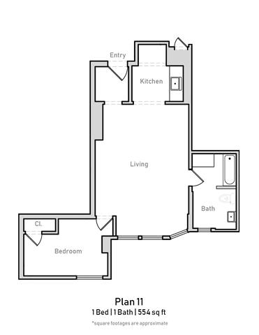 1 Bedroom - Plan 11