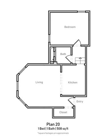 1 Bedroom - Plan 20