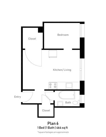 Floor Plan 6 1BR 1BA