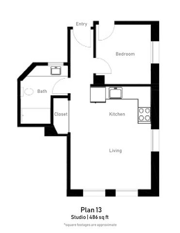 Floor Plan 13 1BR 1BA