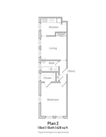 1 Bedroom - Plan 2