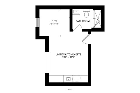 2701 High St Studio Fl Plan