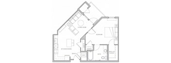 a black and white floor plan of a house