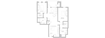 a black and white floor plan of a house