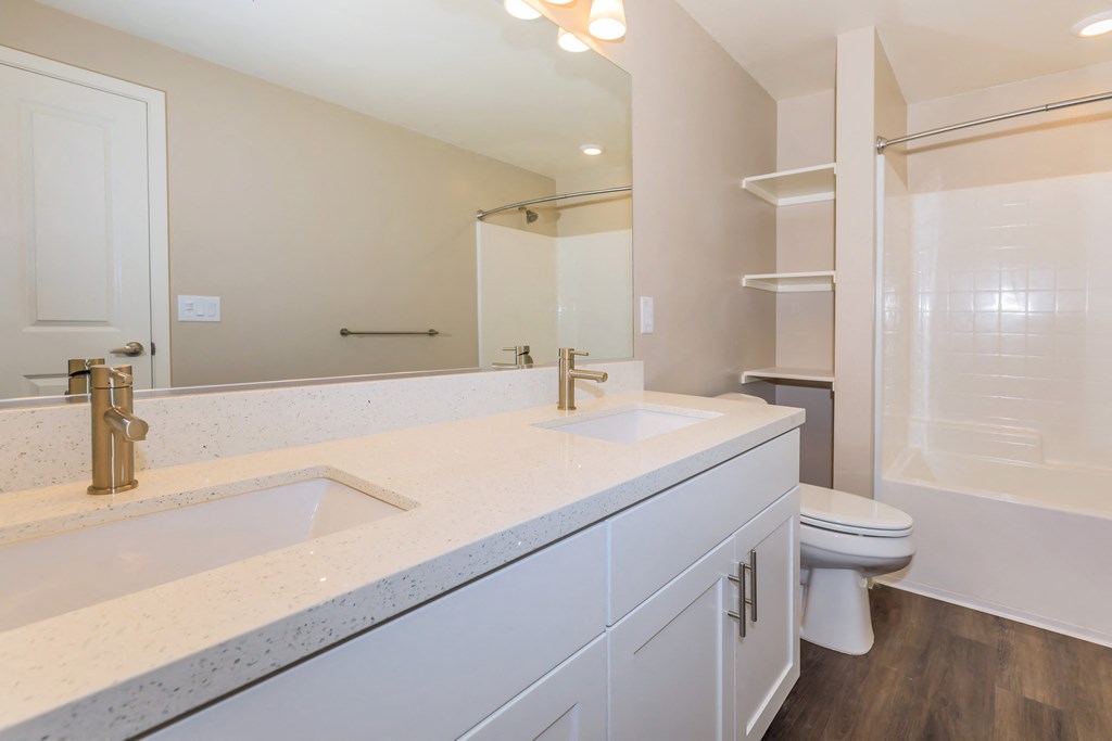 a bathroom with a sink and a toilet and a mirror
