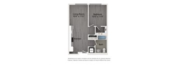 b 1 bed 1 bath floor plan 562 square feet