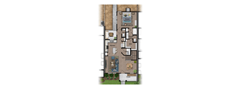 a floor plan of a house with an open floor plan