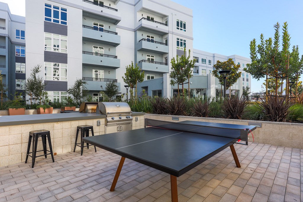 enjoy a game of ping pong on our patio