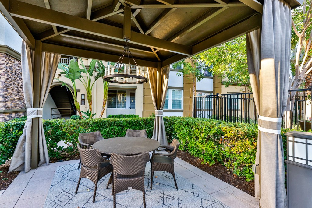 capriana outdoor seating with pavilion