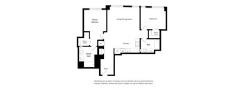 A black and white floor plan of a house with labeled rooms.