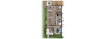 a floor plan of a house that has a bedroom and a living room