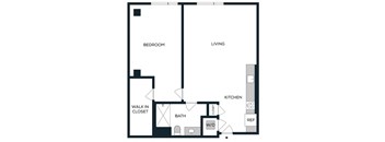 1K - 1 bed 1 bath - 911-914 sqft