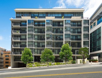 Apartments in San Francisco for Rent - 333 Fremont-Exterior-Manicured Trees, Balconies, Plants, and Side Walk - Photo Gallery 5