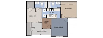 2 bedroom floor plan image