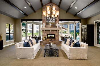 clubhouse with seating area and fireplace - Photo Gallery 5