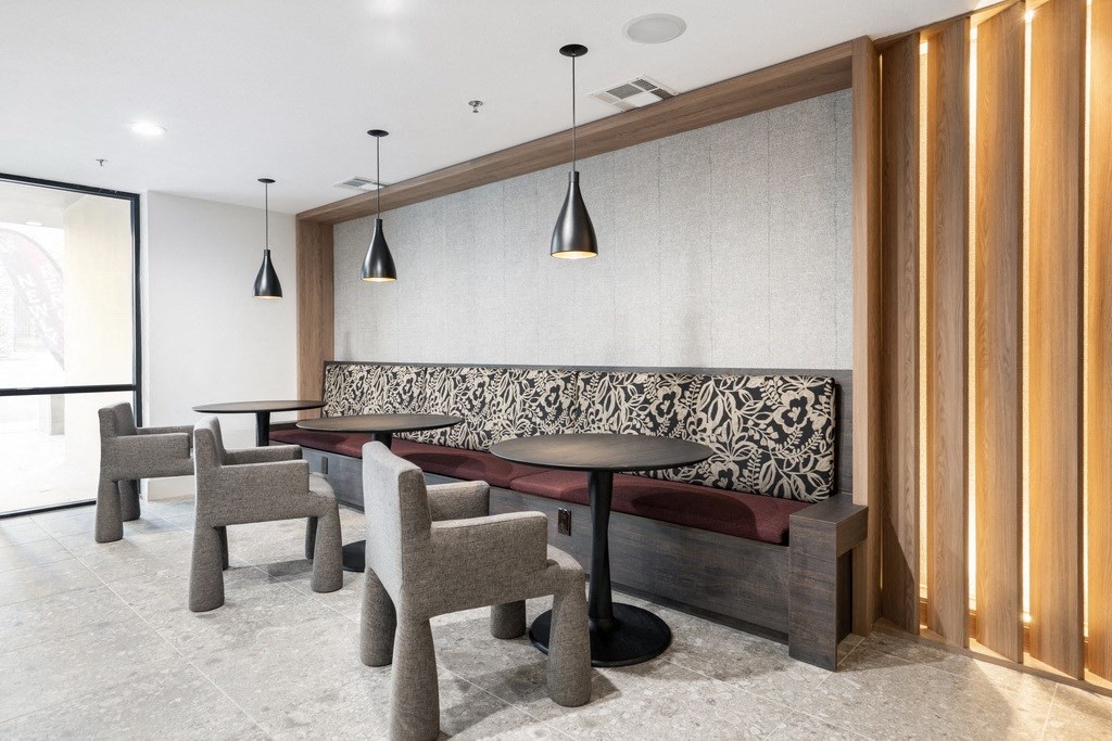 Clubroom with seating and tables