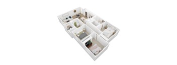 Delta Floor Plan Image - 3 Bed 2 Bath - 1187 sqft