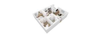 Pebbles Floor Plan Image - Studio 1 Bath - 562 sqft
