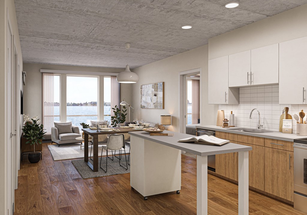 Apartments in Oakland, CA - Modern Living With Stylish Decor, Hardwood Flooring with Access to Kitchen