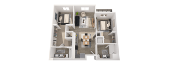 a floor plan of a 1 bedroom apartment at the crossings at white marsh apartments in white marsh