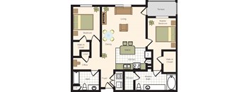 2C - 2 bed 2 bath