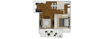 2 Bedroom Floor Plan at Solterra At Civic Center, Norwalk, CA 90650-8308  