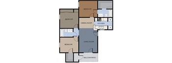 3 bedroom floor plan image