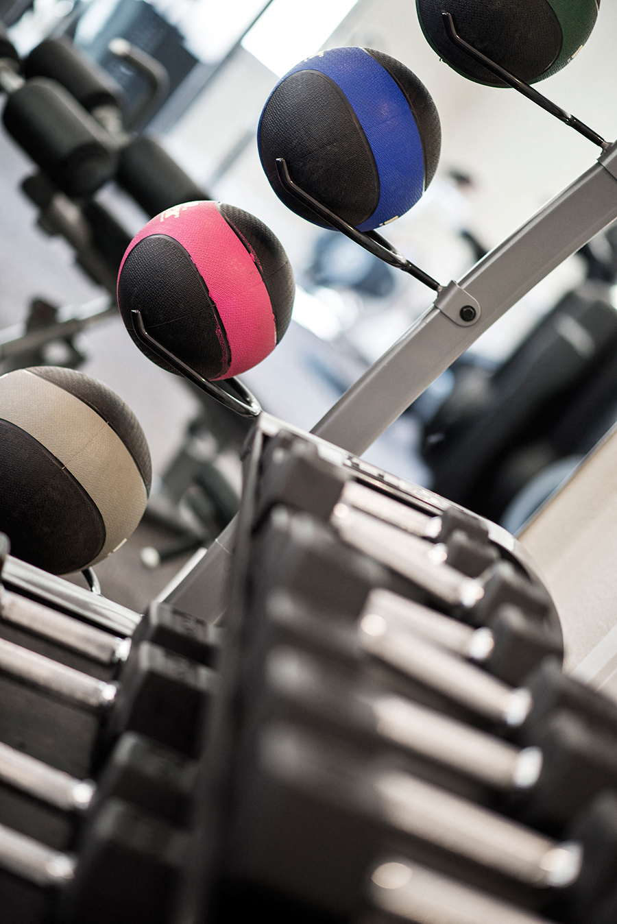 Equipment in fitness center