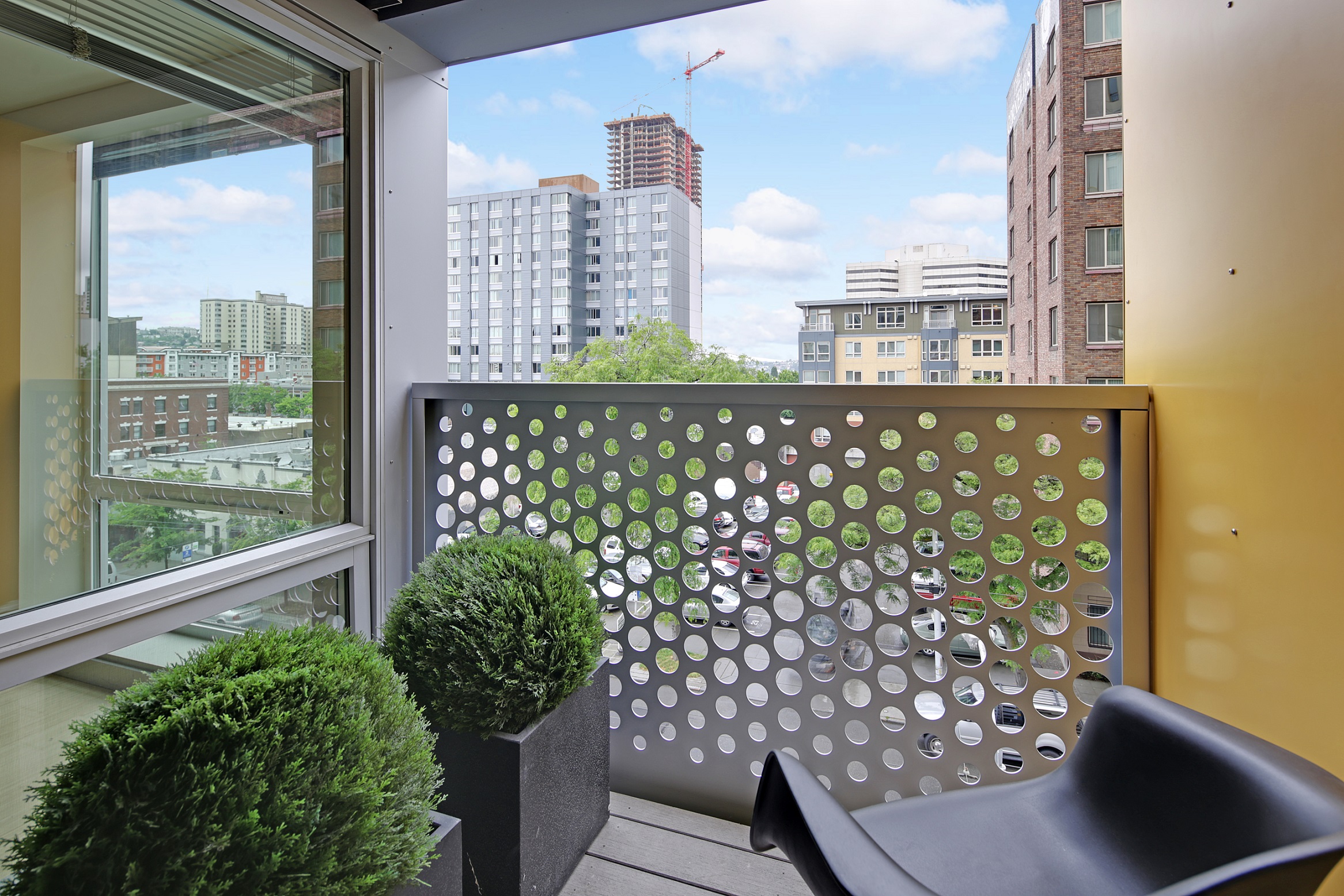 Downtown Seattle, WA Apartments- Emmons On 3rd - Private Balcony With Views Of Downtown Seattle.