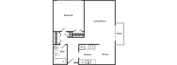 plan of a living room and dining room floor plan