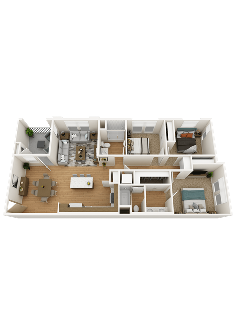 3A - 3 bed 2 bath - 1203 sqft