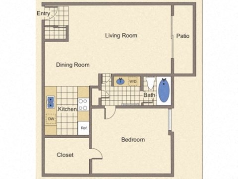 Shiraz 1 Bedroom 1 Bath 720 Square Feet at Monaco at McCormick Ranch, Scottsdale, Arizona